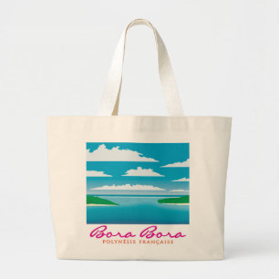 Bora Bora reef Large Tote Bag