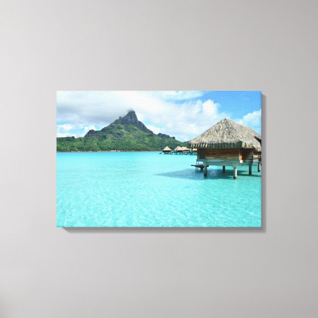 Bora Bora resort canvas print (Front)