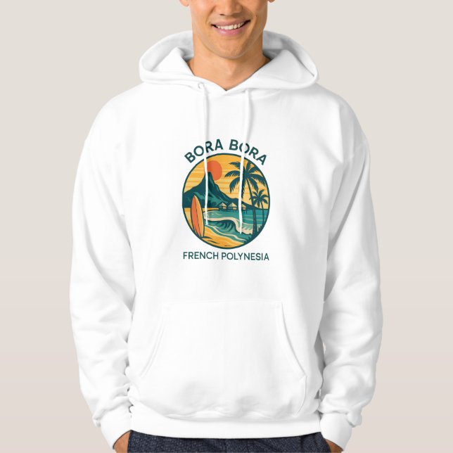 Bora Bora Serenity – Tropical  French Polynesia Hoodie (Front)