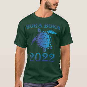 Bora Bora Spring Break 2022 Sea Turtle Family Vaca T-Shirt