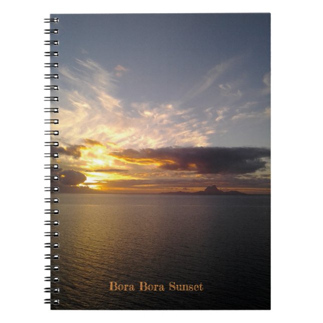 Bora Bora Sunset Notebook (Front)
