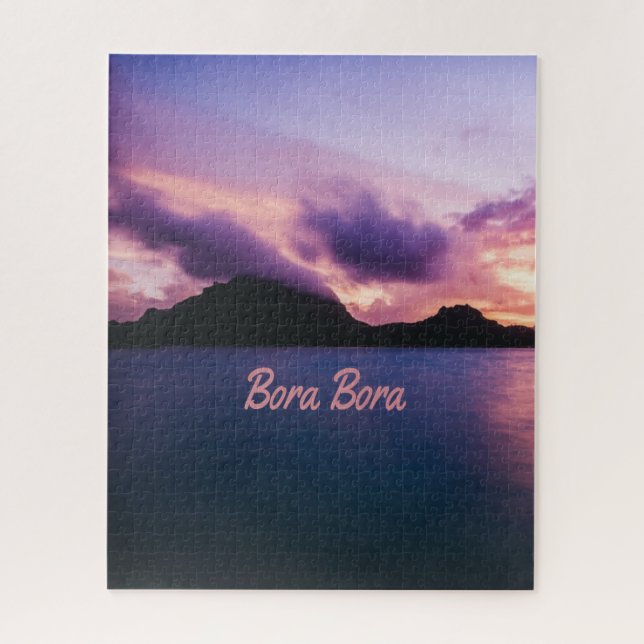 Bora Bora Suset Island Beach Jigsaw Puzzle (Vertical)