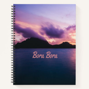 Bora Bora Suset Island Beach Notebook