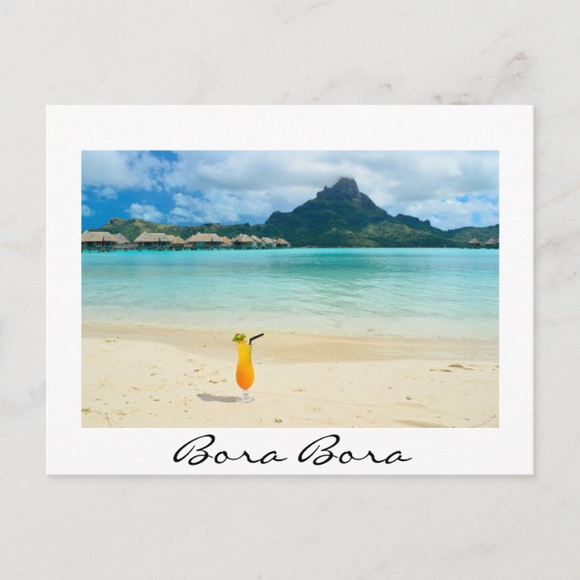 Bora Bora tropical cocktail carte postale (Devant)