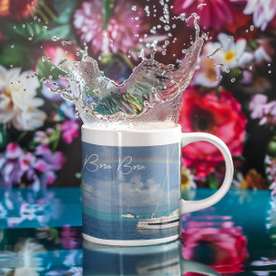 Bora Bora Tropical Island Paradise Yacht  Coffee M Mug