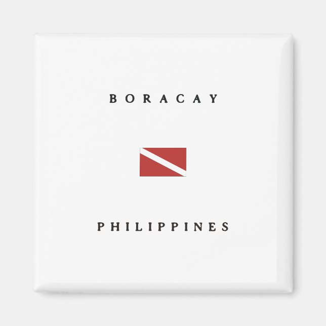 Boracay Philippines Scuba Dive Flag Magnet (Front)