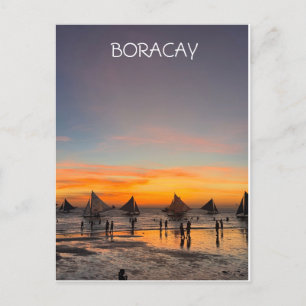Boracay Postard Sunset Holiday Postcard