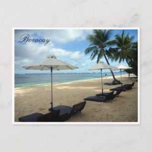 boracay sun lounges postcard