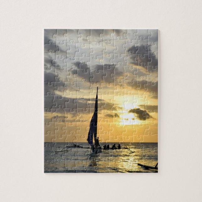 Boracay Sunset in Philippines Jigsaw Puzzle (Vertical)