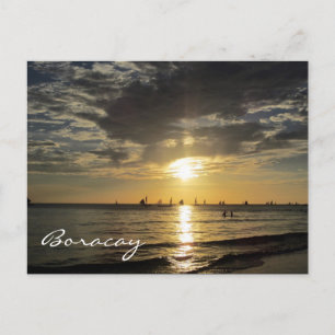 boracay surf sunset postcard