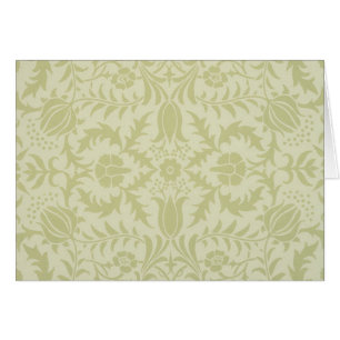 Borage vert tendre damassé vintage de William Morr