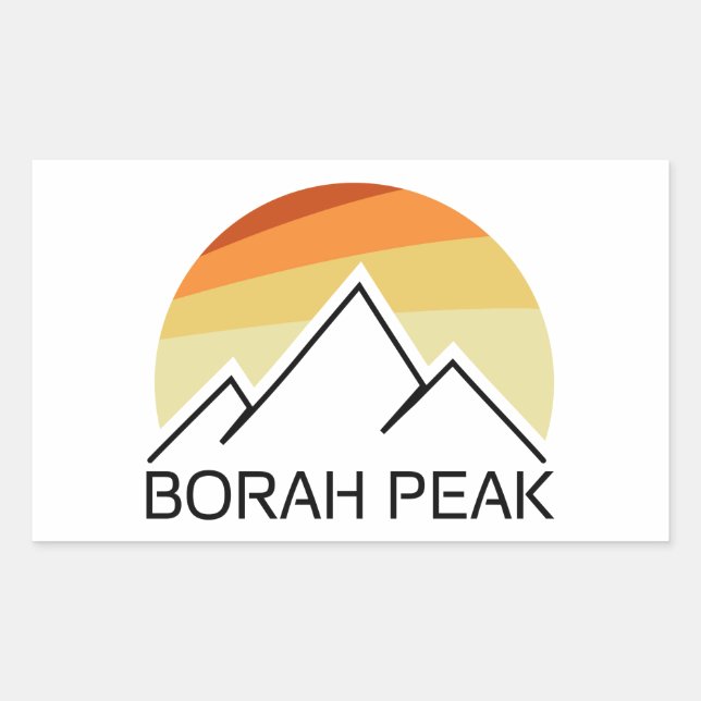 Borah Peak Retro Sticker (Front)
