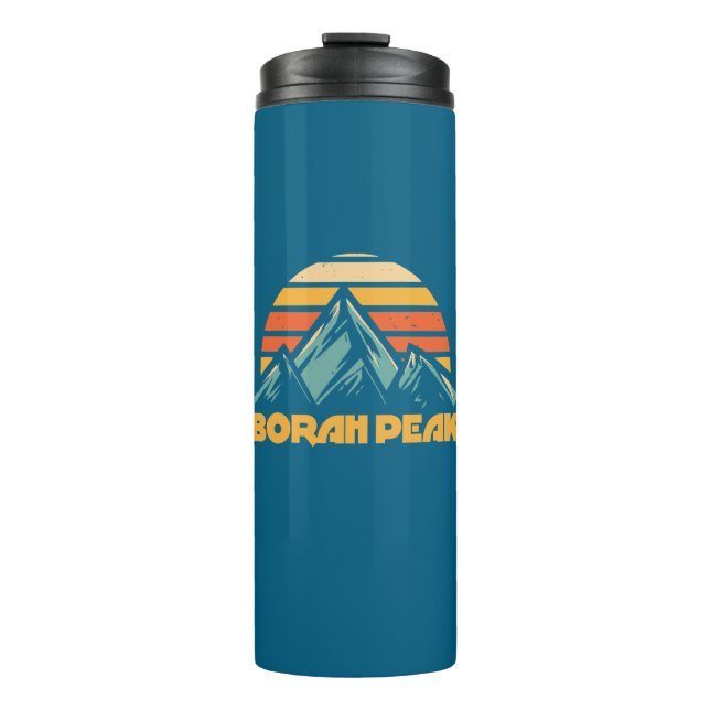 Borah Peak Retro Turquoise Thermal Tumbler (Front)