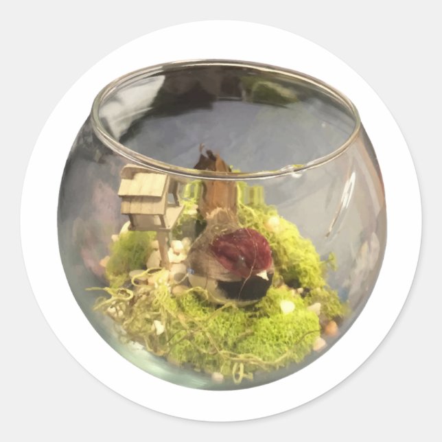 borb planetarium classic round sticker (Front)