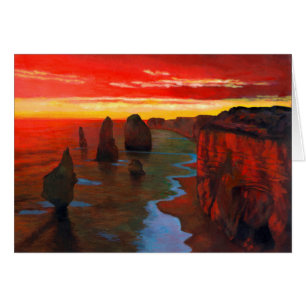 Bord de la mer rocheux au coucher du soleil