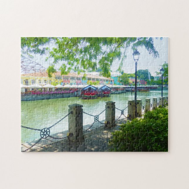 Bord de mer de rivière de Singapour au puzzle de (Horizontal)