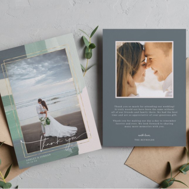 Bord de mer Ocean Glass | Merci photo Mariage (Créateur téléchargé)