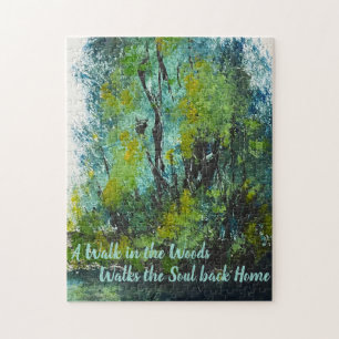 Bord du puzzle forestier
