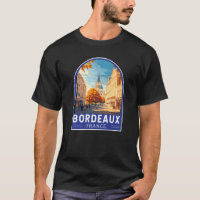 Bordeaux France Travel Art Emblem