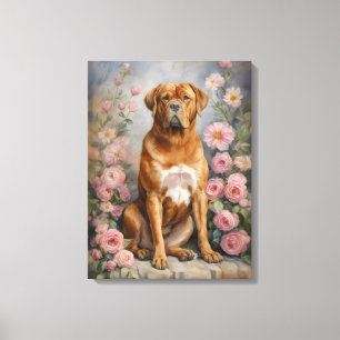 Bordeaux French Mastiff Dog Canvas Print