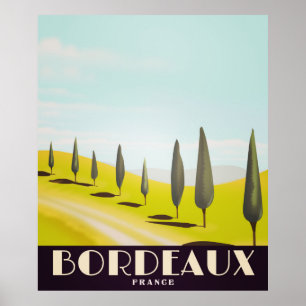 Bordeaux, french Vintage style travel poster