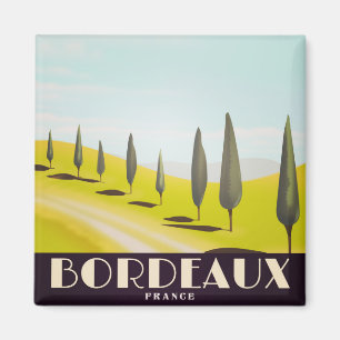 Bordeaux, french Vintage style travel poster Magnet