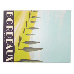 Bordeaux, french Vintage style travel poster Notepad