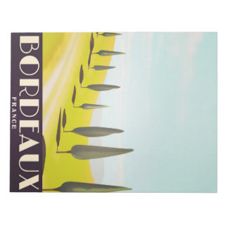 Bordeaux, french Vintage style travel poster Notepad