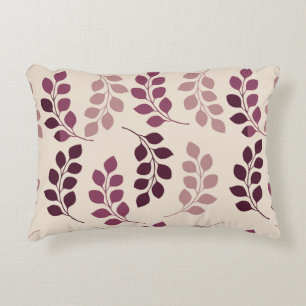 Bordeaux Modern Botanical Japandi Accent Pillow