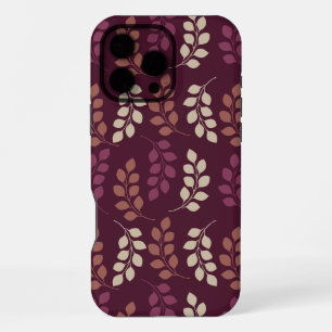 Bordeaux Modern Botanical Japandi iPhone 16 Pro Max Case