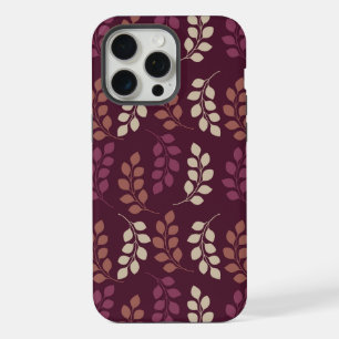 Bordeaux Modern Botanical Japandi iPhone 15 Pro Max Case