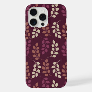 Bordeaux Modern Botanical Japandi iPhone 15 Pro Max Case