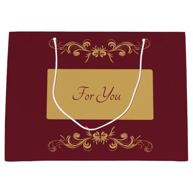 Bordeaux Personalised Large Gift Bag (Front)