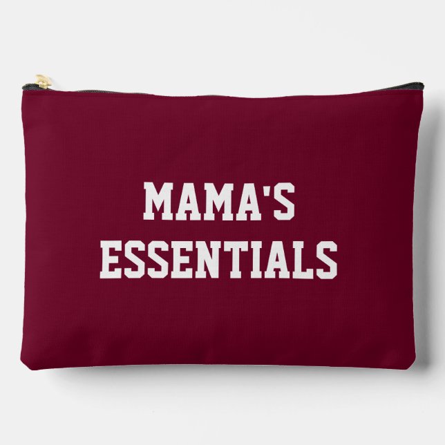 Bordeaux Red Mama's Essentials Accessory Bag (Front)