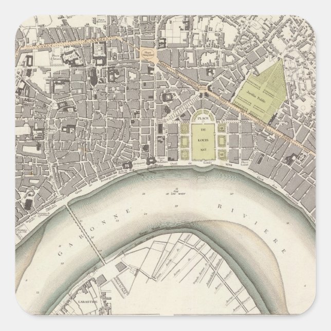 Bordeaux Square Sticker (Front)