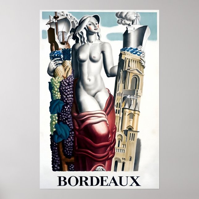 Bordeaux Travel Poster French Print France Art (Front)