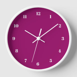 Bordeaux Wall Clock Custom Colours and Numbers Fon