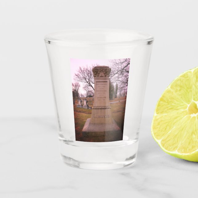 Borden Monument, Fall River, MA - A.J. Borden Shot Glass (Front)