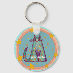 Border Cat Keychain