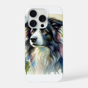 Border Collie 141024AREF145 - Watercolor iPhone 15 Pro Case