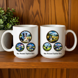 Border Collie 6-Image Coffee Mug Design