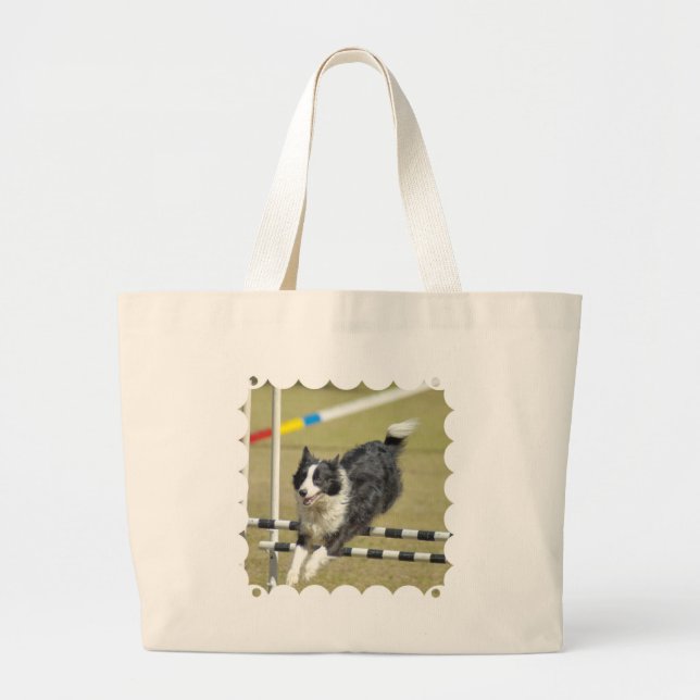 Border Collie Agility  Canvas Bag (Front)