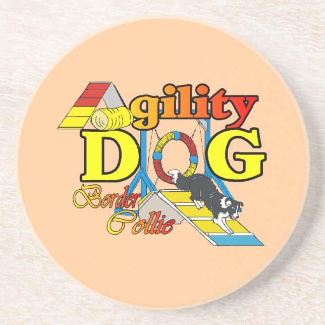 Border Collie Agility Coaster (Front)