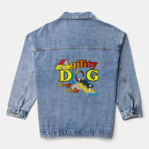 Border Collie Agility Gifts Denim Jacket