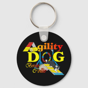 Border Collie Agility Gifts Keychain