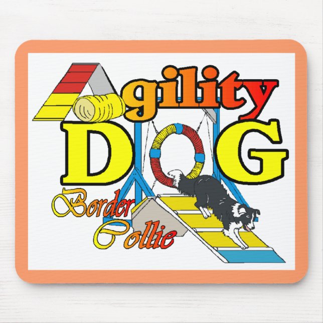 Border Collie Agility Gifts Mouse Pad (Front)