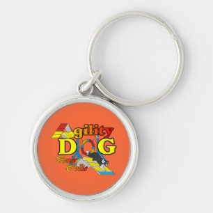 Border Collie Agility Keychain