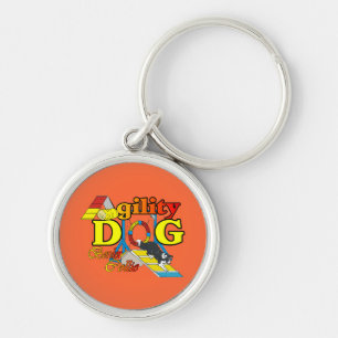 Border Collie Agility Keychain