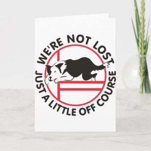Border Collie Agility Off Course Card