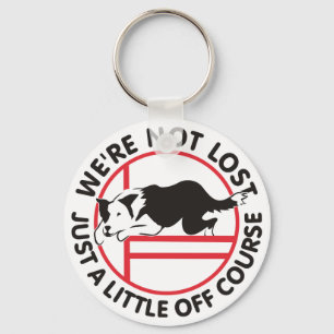 Border Collie Agility Off Course Keychain